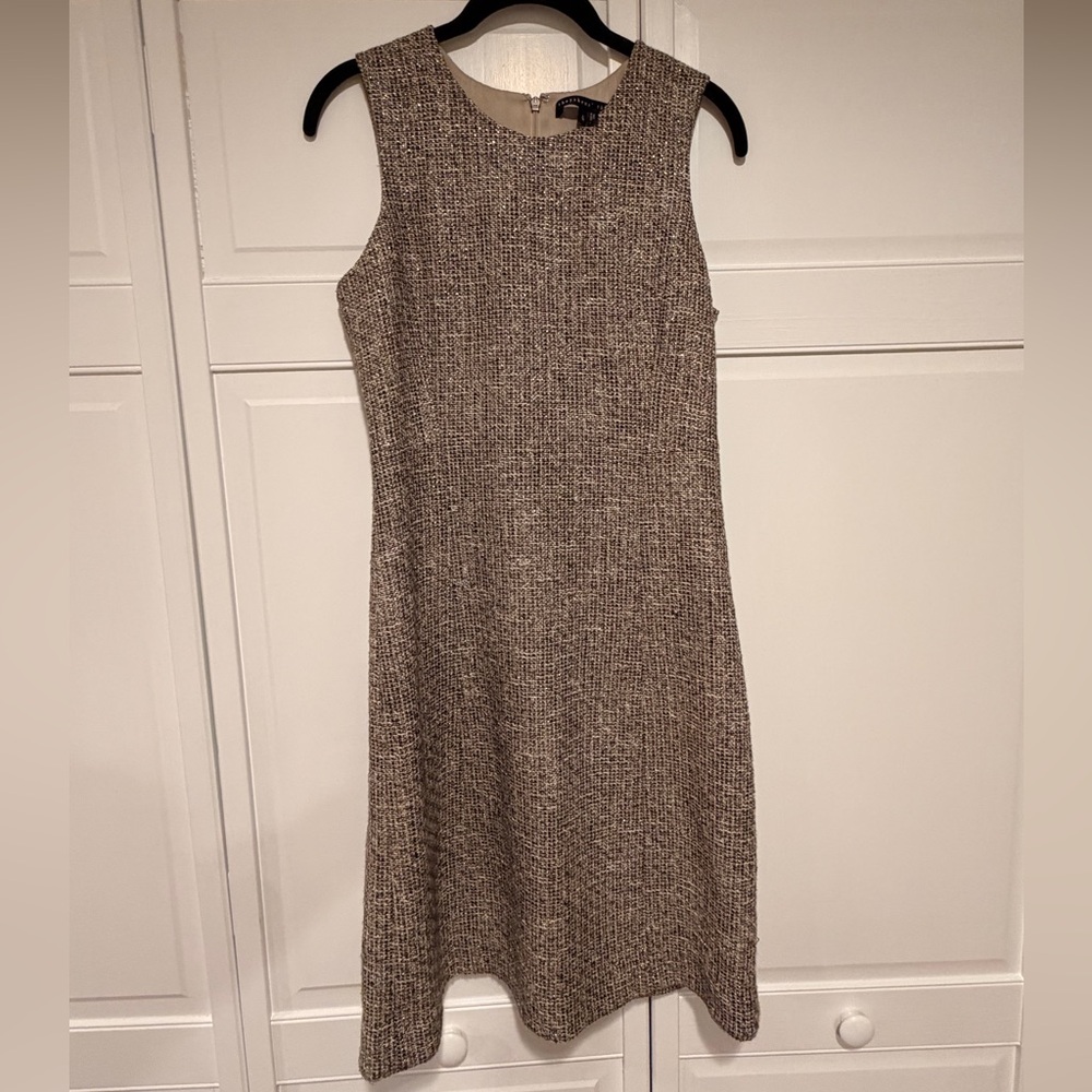 Theyskens' Theory Textured Brown Midi Dress